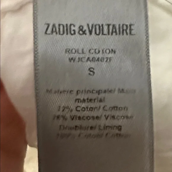 Zadig & Voltaire Roll Cotton White Lace Mini Dress with Pockets Size Small - Picture 8 of 12